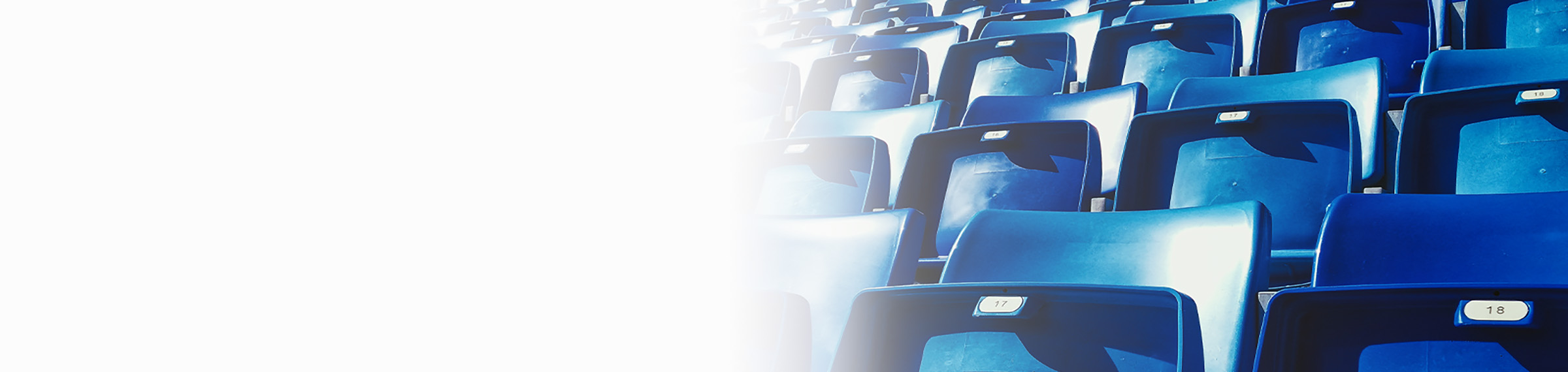 Close up of rows of seats in a stadium