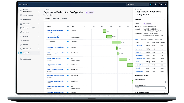 illustration  on desktop screen all monitor progress for all active runs