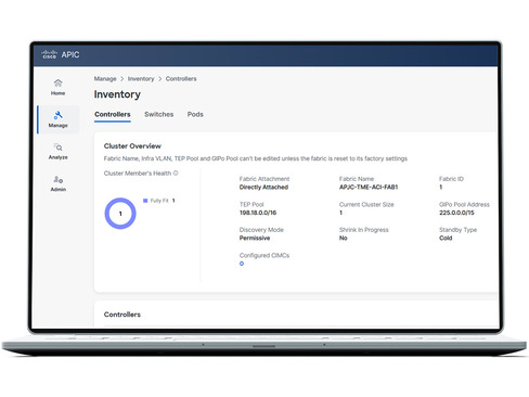 Cisco APIC inventory dashboard 
