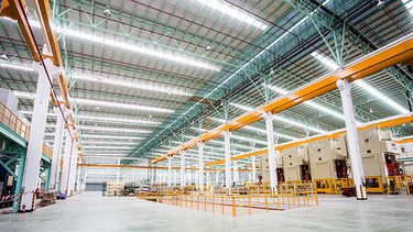 Factory floor with machines