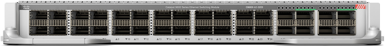 Cisco Catalyst 9600 Series 30-port 100/40GE, 2-port 400/200/100GE (C9600X-LC-32CD) 