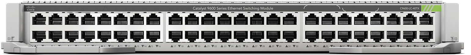 Cisco Catalyst 9600 48-port RJ45 Copper - 10GE/5GE/2.5GE/1GE/100Mmultigigabit Line Card (C9600-LC- 48TX)